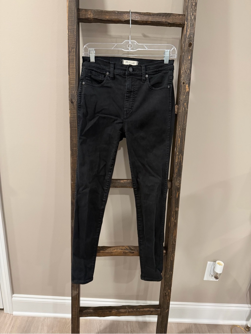 Madewell 10” High Rise Skinny Black Denim Jeans
